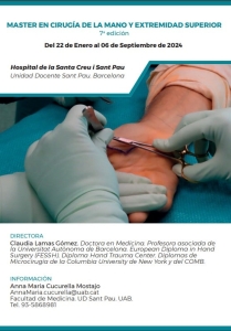 Master en Cirugía de la Mano y Extremidad Superior (7ª edición) @ Barcelona